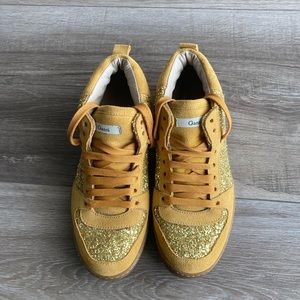 GANNI LIBERTY SNEAKERS - YELLOW SPARKLE
